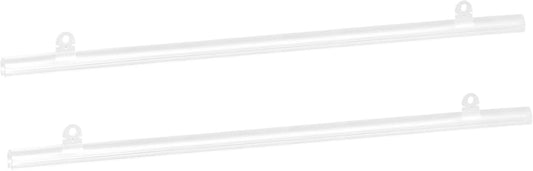 MECCANIXITY PVC Poster Hanger Rail Poster Strip Bar 45cm/18inch Clear with Clips for Poster, Map, 4 Set