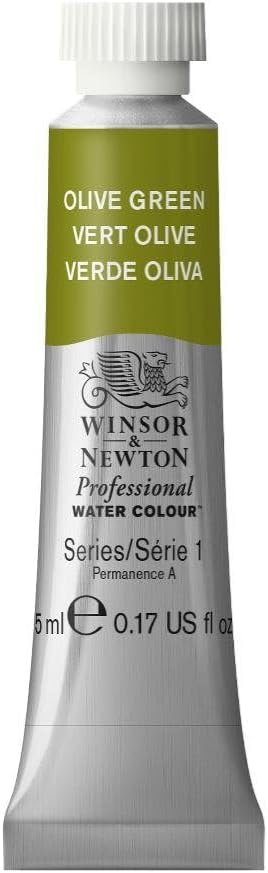 Winsor & Newton Professional Water Colour Paint, 0.17-oz Tube, Olive Green