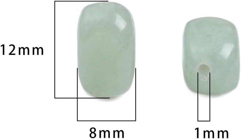 Natural Light Green Aventurine Cuboid Stone Loose Semi Gemstone Beads for Jewelry Making 8mmx12mm 38cm/Strand