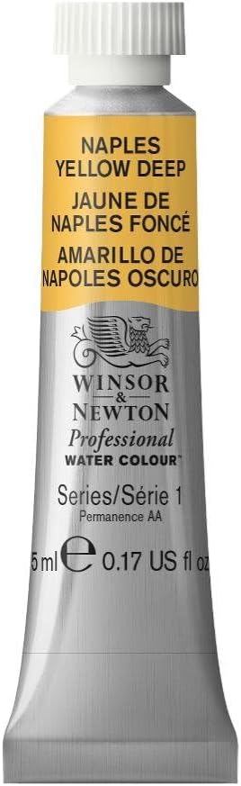 Winsor & Newton Professional Watercolor, 5ml (0.17-oz) Tube, Naples Yellow Deep