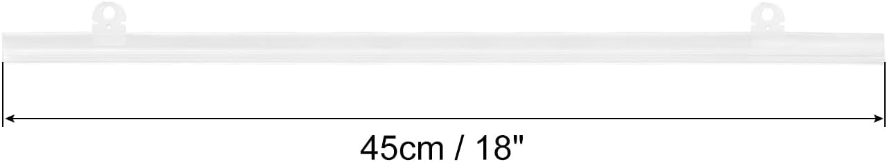 MECCANIXITY PVC Poster Hanger Rail Poster Strip Bar 45cm/18inch Clear with Clips for Poster, Map, 4 Set