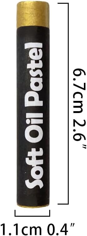 5 Pcs Cream Soft Oil Pastels Vibrant and Creamy Colored Chalk Pastels Artists Grade Art Supplies Set for Professionals Painting Drawing Gold