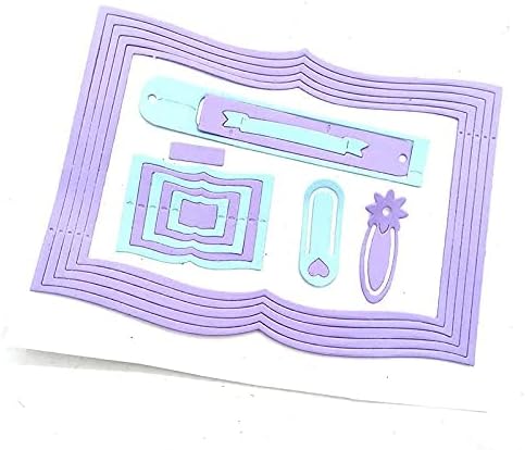 Book Cutting Dies,Bookmarks Tags Banner Die Cuts Metal Embossing Stencils Template Mould for Card Scrapbooking and DIY Craft Album Paper Card Decor