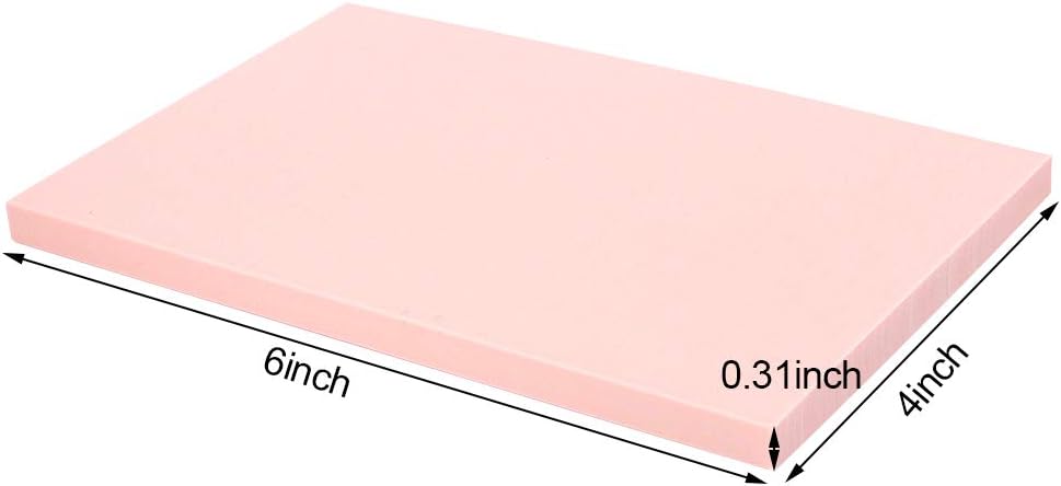 SGHUO 12pcs 4"x6" Pink Rubber Carving Blocks Linoleum Block Stamp Making Kit