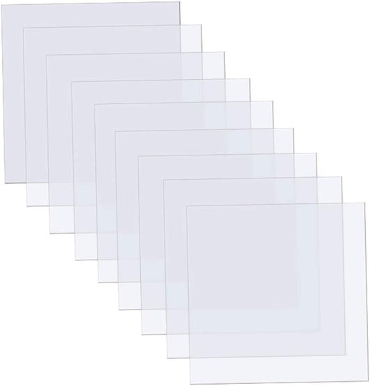 15 Pieces 4 mil Blank Stencil Sheets, 12 x 12 Inch Clear Blank Material Mylar Templates, Square Stencil Template for Vinyl Cutting Machine/Silhouette Stencils Material