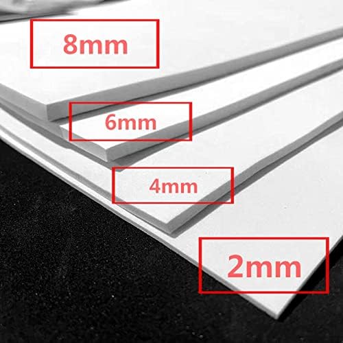 Labzhang White EVA Foam Cosplay, 1 Piece of 6mm Craft Foam,Cosplay Foam, 14" x 39" Ultra-high Density 80 kg/m3 EVA Foam Sheets
