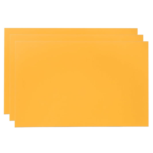 PATIKIL 8x12 Inch Anodized Aluminum Sheet Metal, 3Pcs Laser Plates Engraving Blanks 0.5MM Thin Rectangle for Crafting DIY House Laser Engraving, Yellow