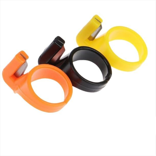 3Pcs Plastic Thimble Set, Sewing Ring, Thread Cutter, Finger Blade, Needle Craft Yarn Cutting Tool, DIY Household Sewing Machine Accessories, Sewing Thimbles