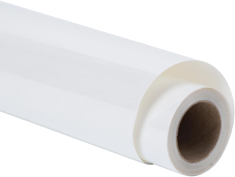 guangyintong Reflective White Heat Transfer Vinyl HTV Rolls, 12" x 8ft Reflective Iron on Vinyl for T-Shirts, White HTV Vinyl for All Cutter Machine Easy to Cut & Weed for HTV DIY Design