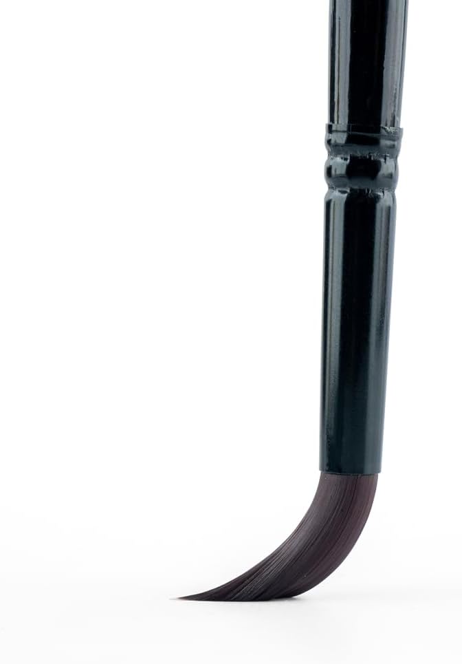 Transon Round Paint Brush Set 9pcs Synthetic Sable Hair for Acrylic Painting Watercolor Painting Gouache Ink Craft and Detail Painting Black Color