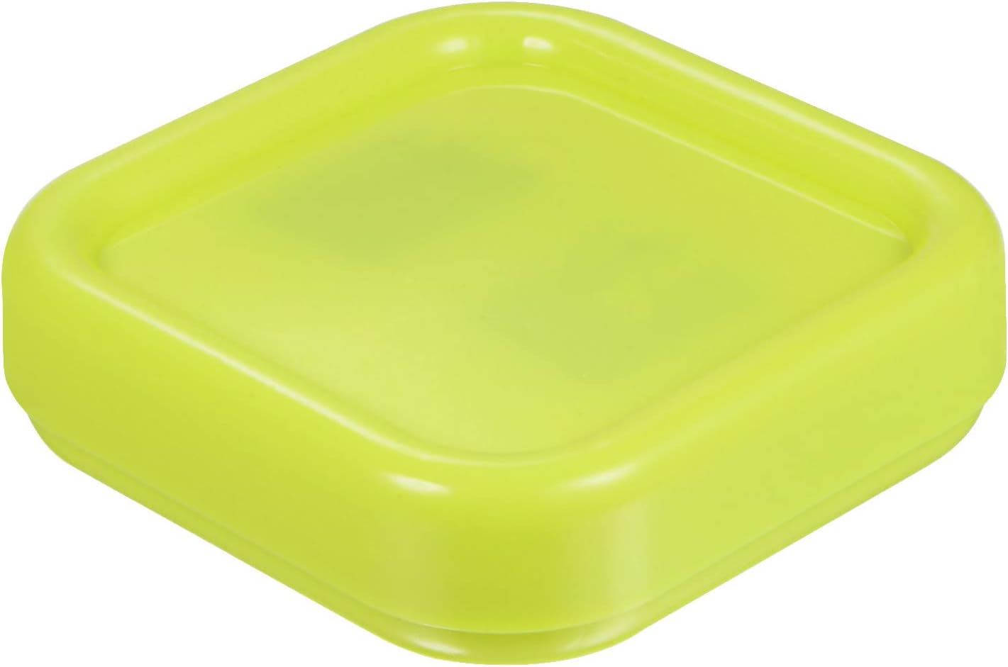 HARFINGTON Magnetic Pin Cushion Square Plastic Magnetic Sewing Pin Holder Storage Case Needle Cushion Tool for Sewing DIY Projects, Yellow-Green