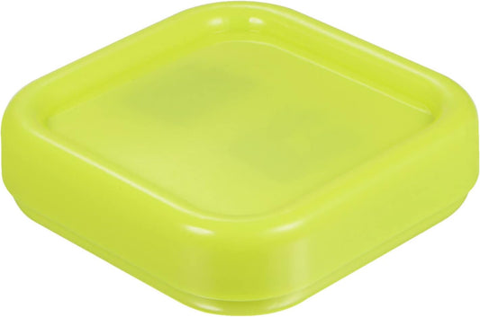 HARFINGTON Magnetic Pin Cushion Square Plastic Magnetic Sewing Pin Holder Storage Case Needle Cushion Tool for Sewing DIY Projects, Yellow-Green