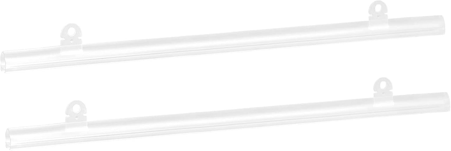 MECCANIXITY PVC Poster Hanger Strip 35cm/14inch Clear with Clips, 4 Set