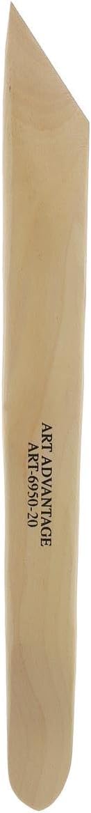 Art Advantage Wood Modelling Tool 8" – Wood Sculpting, Clay, Carving & Crafting Tool, Wooden Playdough Tools for Pottery, Polymer Clay, and DIY Projects