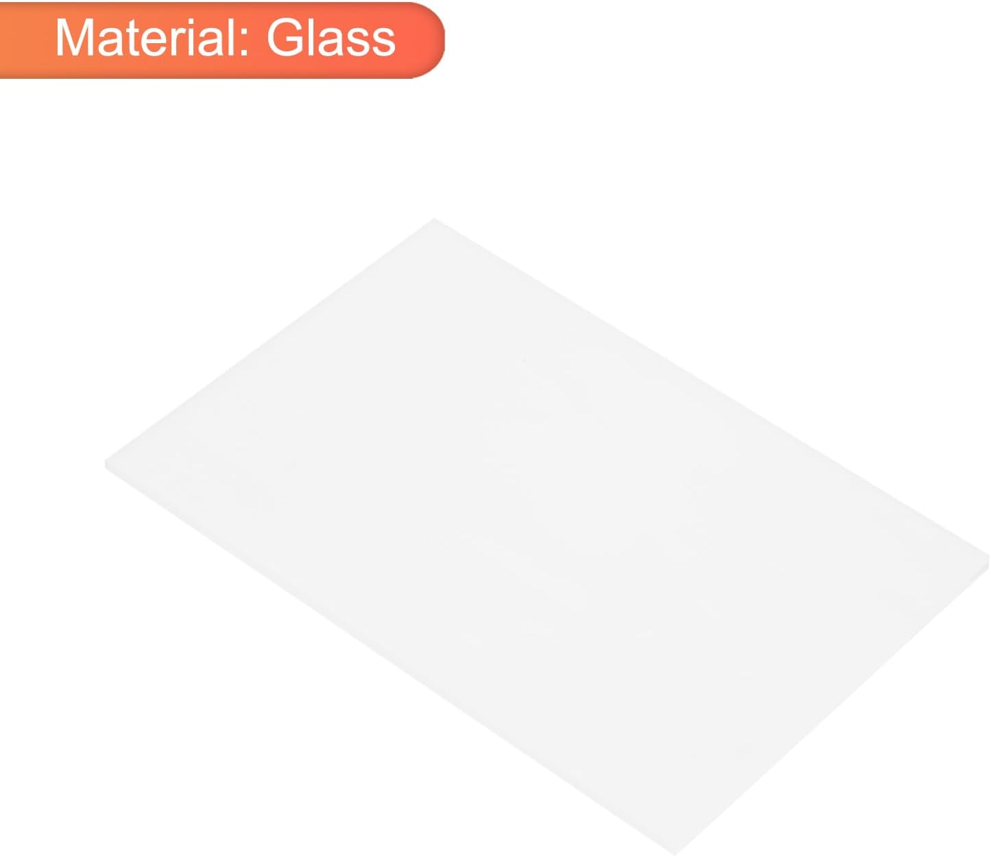 MECCANIXITY 2 Pcs Stained Glass Sheet Mosaic Tile 7.9 Inch x 5.9 Inch White Stained Glass Sheets for Crafts DIY Art Project