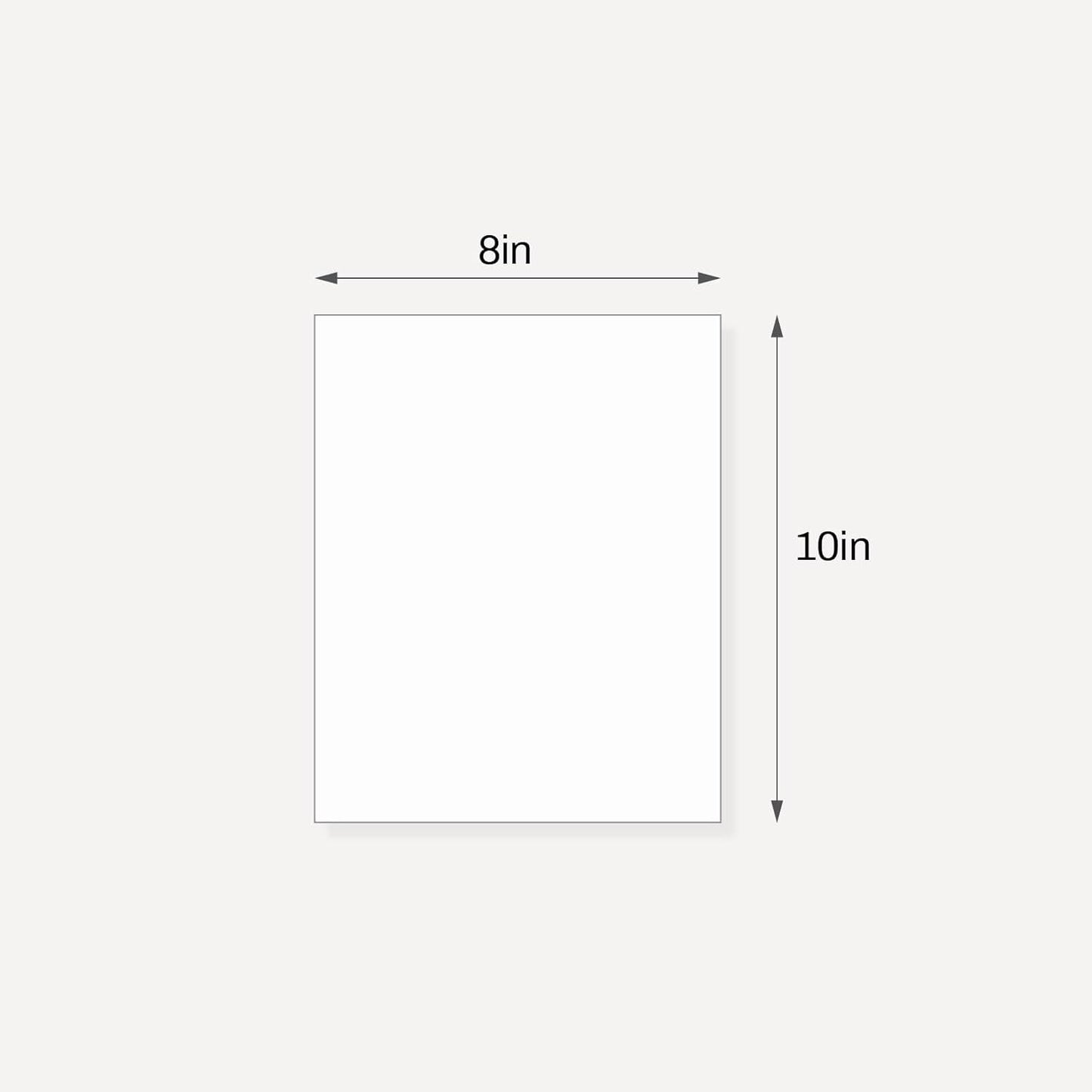 Somime 10 Pack Backing Boards, 8x10 Uncut White Mats Matboards, Acid-Free Backerboards for Art Prints, Ideal for Photos, Pictures, Prints, and Frames