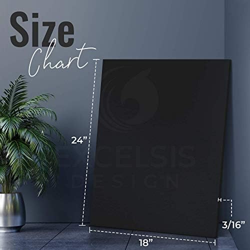 Black Foam Board 18 x 24 x 3/16" (5mm) Inch, 15 Pack Acid-Free Foam Core Poster Board Sheets for Art, Crafts, Presentation, Vision Board, Signboard, and Party Decorations