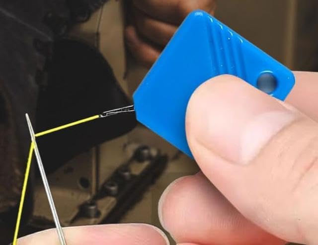 Automatic Needle Threaders for Hand Sewing, 2025 Upgrade Embroidery Floss, Sewing Machine Needle Threader, Sewing Supplies Tool, Fits All Needle Sizes (20, Light Blue)