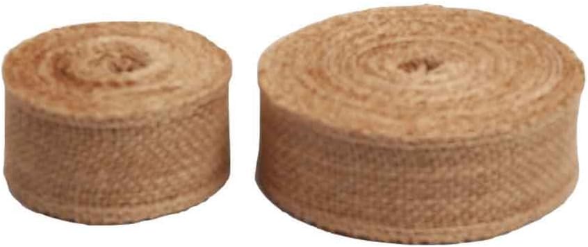 AAYU 3-Pack Burlap Ribbon 90' in Total | 1 1/2" x 10 Yards | Natural Jute | Total 30 Yards