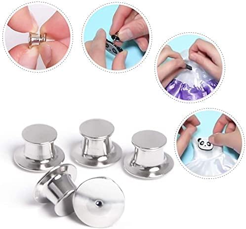 55 Pieces Metal Pin Backs Locking Pin Keepers Locking Clasp