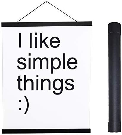 Artmag Magnetic Poster Hanger Frame, 38x26 38x23 38x24 Light Wood Wooden Magnet Canvas Artwork Print Poster Hangers Frames Hanging Kit (Black, 38")