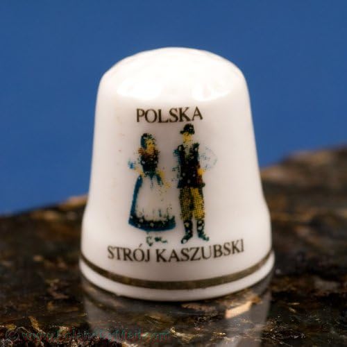 Polish Thimble Sewing Finger Protector Thimbles for Sewing Ceramic Finger Protectors for Sewing with Kashubia Dancers Images
