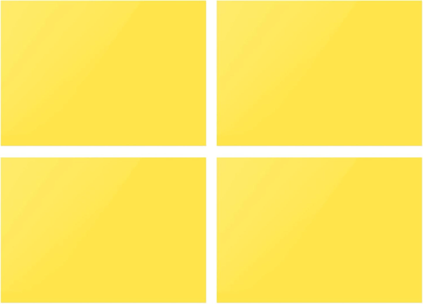 DMiotech 4Pcs Correction Gel Light Filter Overlay Transparent Plastic PVC Sheets Yellow for Photo，Film,Video