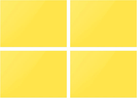 DMiotech 4Pcs Correction Gel Light Filter Overlay Transparent Plastic PVC Sheets Yellow for Photo，Film,Video