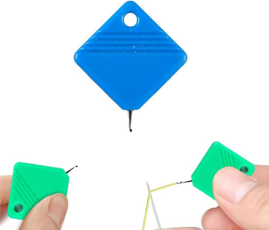 Automatic Needle Threaders for Hand Sewing, 2025 Upgrade Embroidery Floss, Sewing Machine Needle Threader, Sewing Supplies Tool, Fits All Needle Sizes (1, Blue)