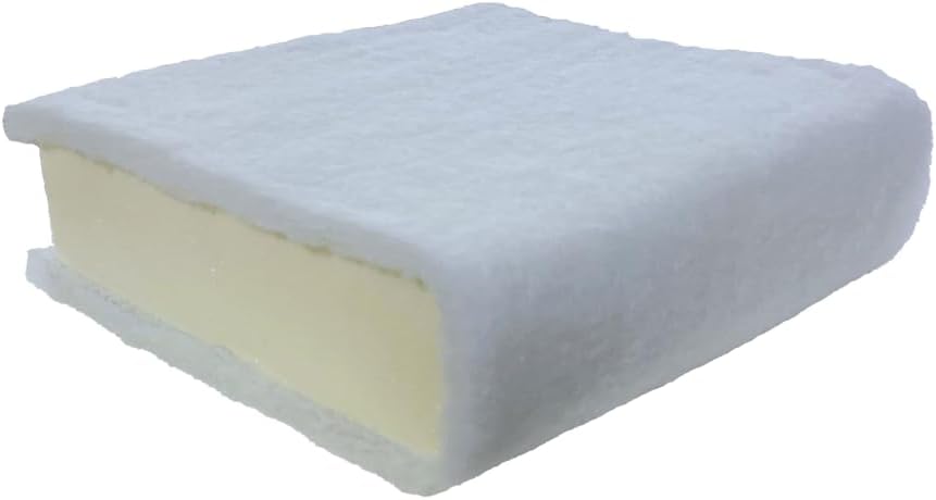 FoamRush 1" x 24" x 24" Seat Cushion Foam with Batting/Dacron (Cushion Seat Replacement) Made in USA