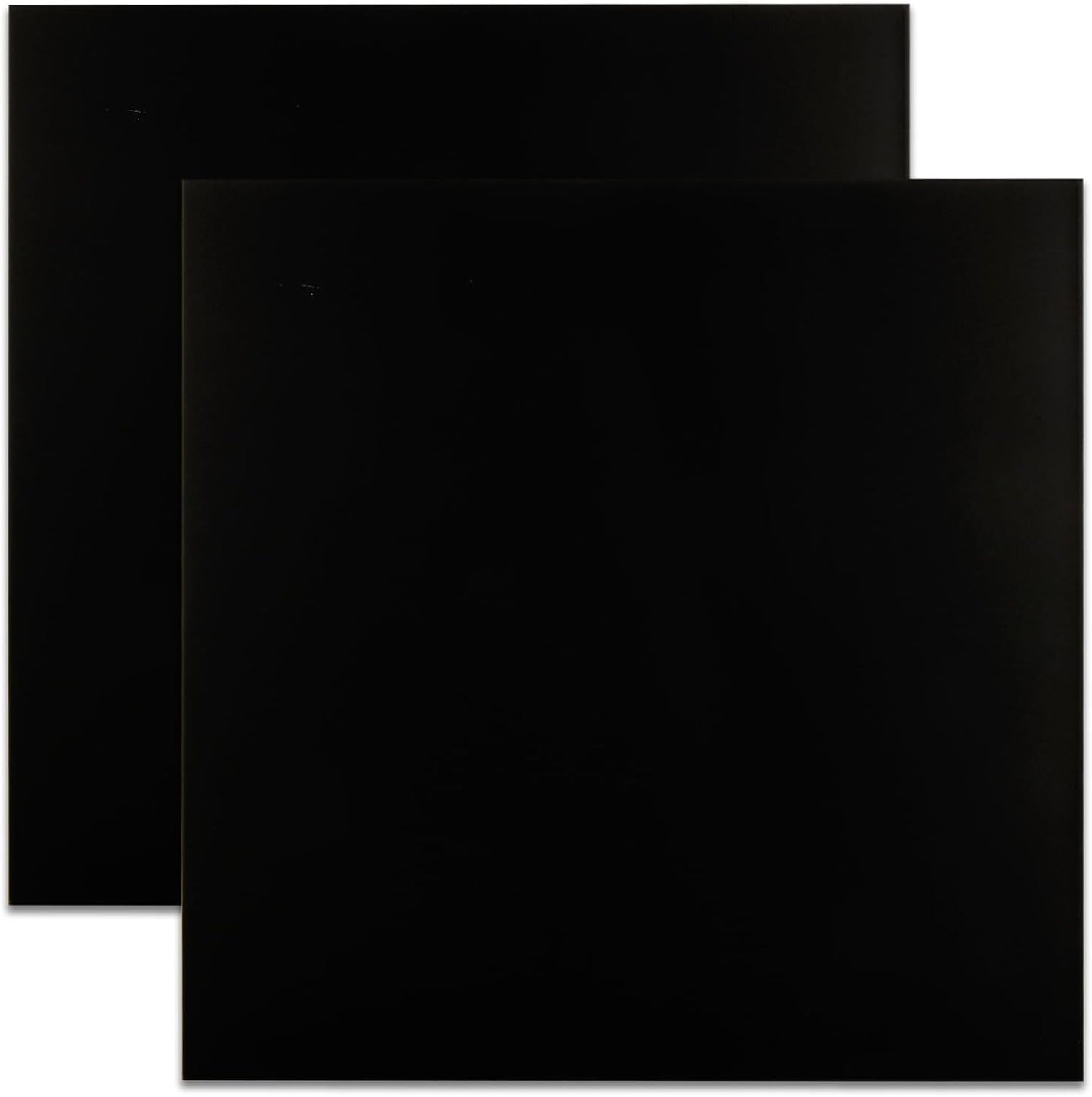 2 Pack 12 x 12 x 1/8 (0.12") Inch 5052 Anodized Aluminum Sheet, 3 mm Thick Black Laser Engraving Blanks, Anodized Aluminum Metal Plate for Crafting Printing