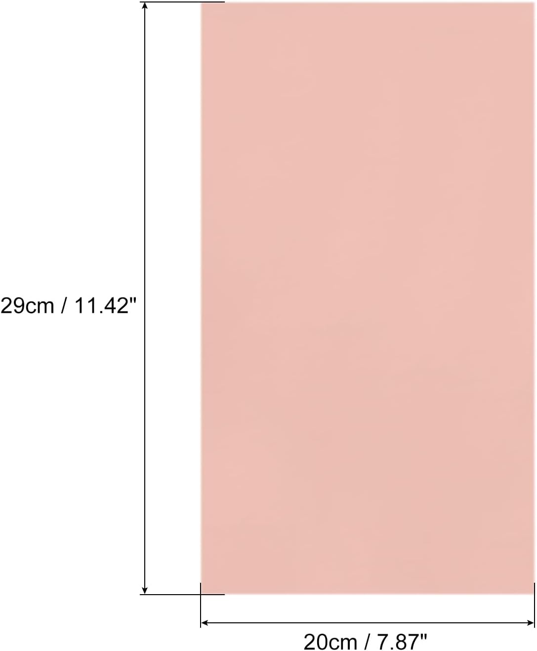 MECCANIXITY 50 Sheets Heat Reactive Foil, 20x29cm Rose Gold Foil Transfer Sheets Toner Reactive Foil Transfer Foil Sheets Hot Foil Stamping Paper for Crafts DIY Cardmaking Album Decoration