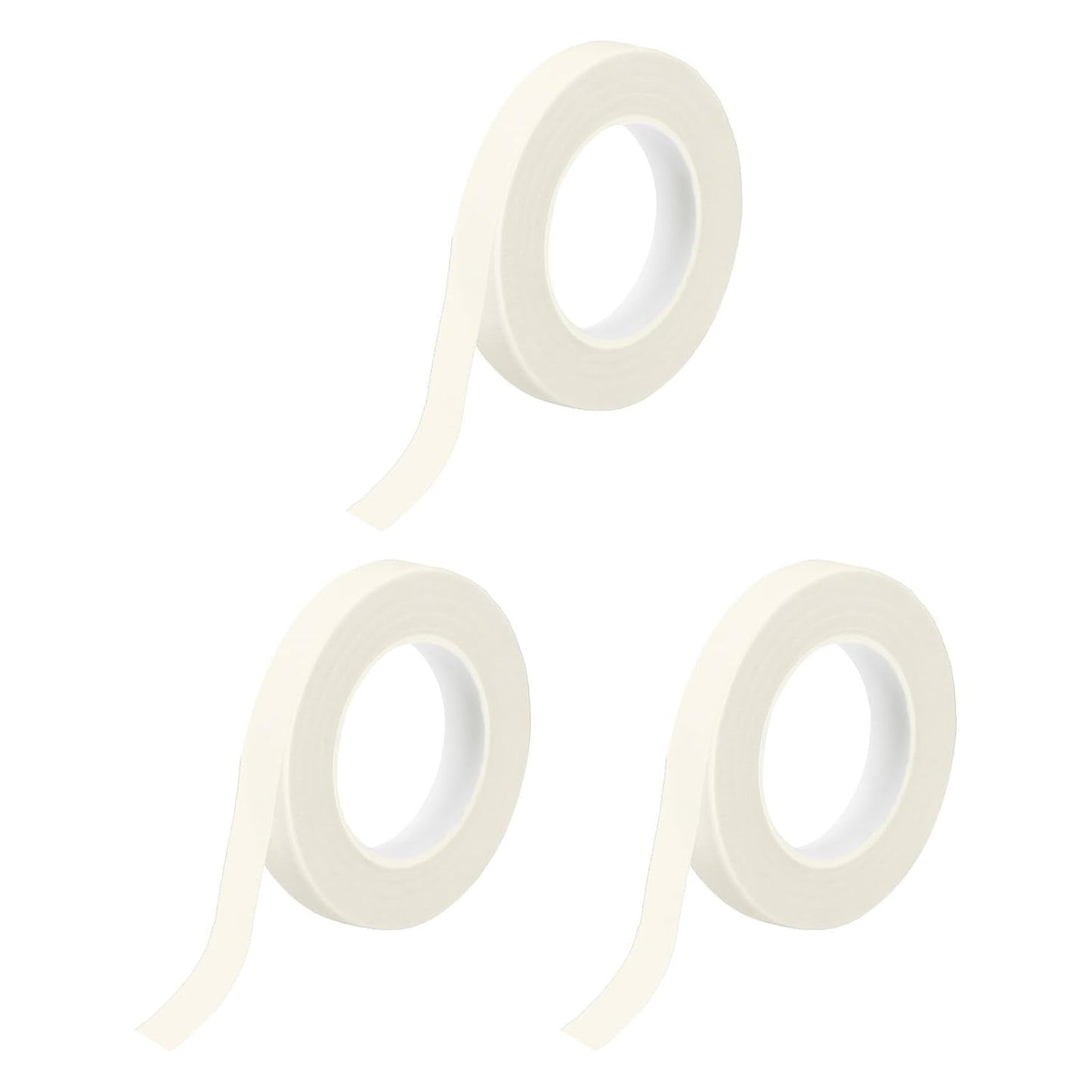 MECCANIXITY 3 Rolls Floral Tapes, 30 Yard x 1/16 in Florist Crepe Flowers Bouquets Tape Adhesive Waterproof for Flower Arranging Wrapping, White