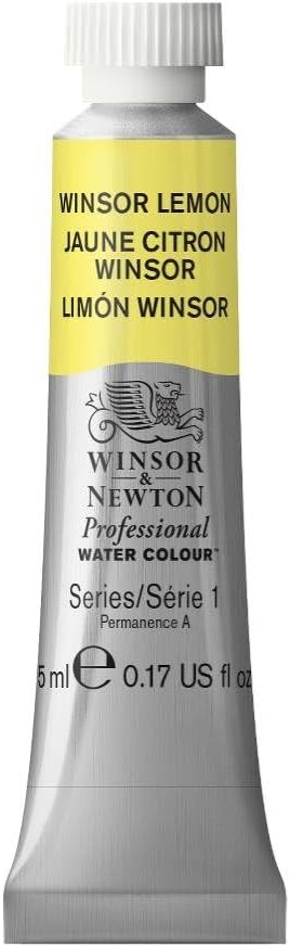 Winsor & Newton Professional Water Colour Paint, 0.17-oz Tube, Winsor Lemon