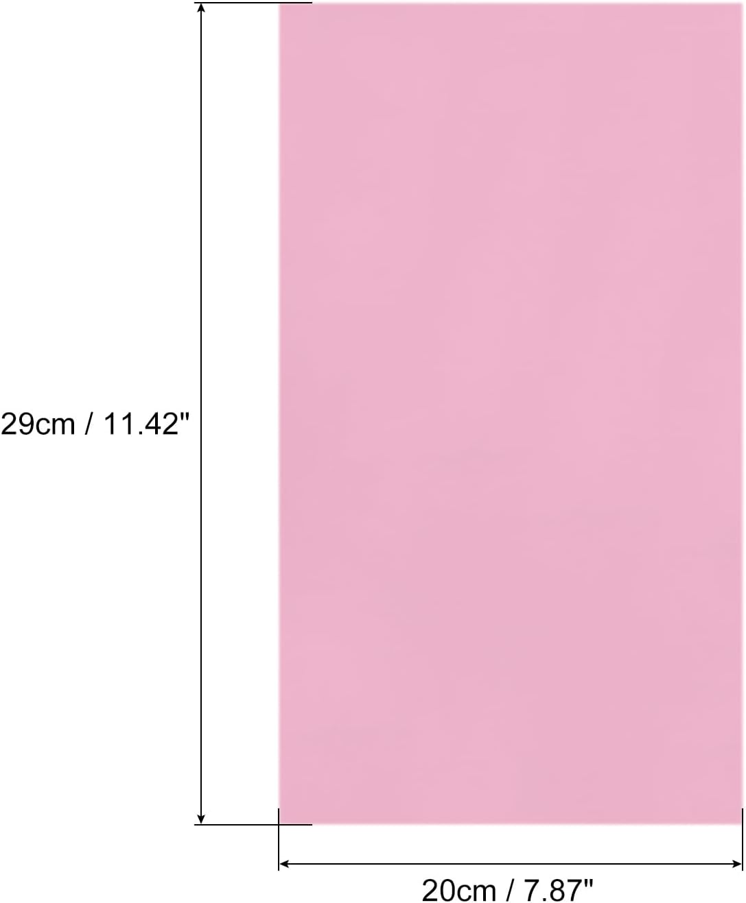 MECCANIXITY 50 Sheets Pink Heat Reactive Foil, 20x29cm Toner Reactive Foil Transfer Sheets for Crafts, Gift Wrapping, Decorative Projects