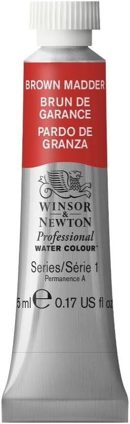 Winsor & Newton Professional Water Colour Paint, 0.17-oz Tube, Brown Madder