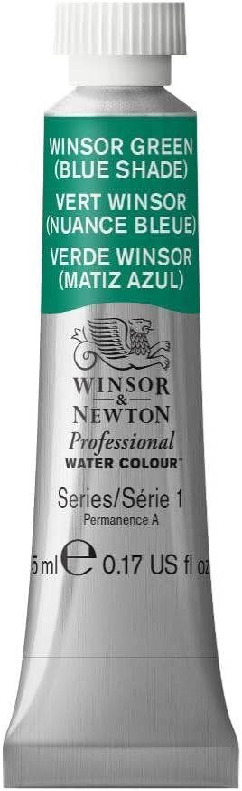 Winsor & Newton Professional Water Colour Paint, 0.17-oz Tube, Winsor Green Blue Shade