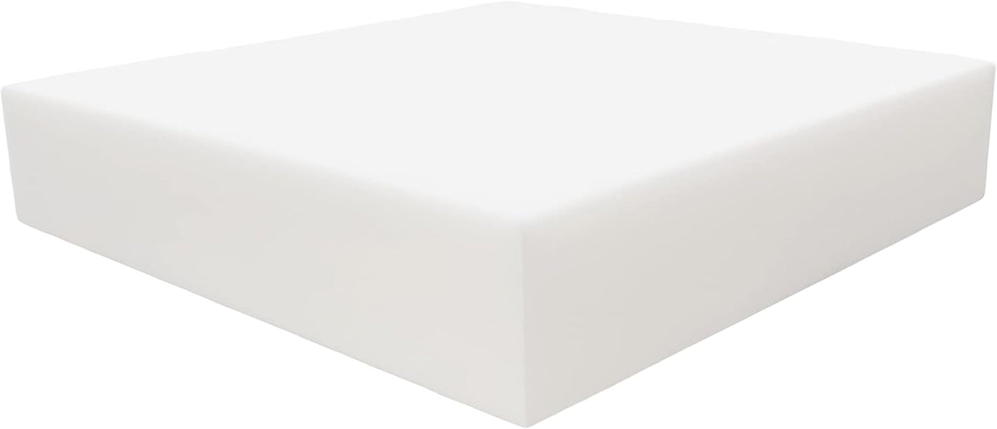 FoamRush 8" H x 24" W x 24" L Upholstery Foam Cushion High Density (Square Foam for Dining Chairs, Chair & Wheelchair Seat Cushion Replacement)