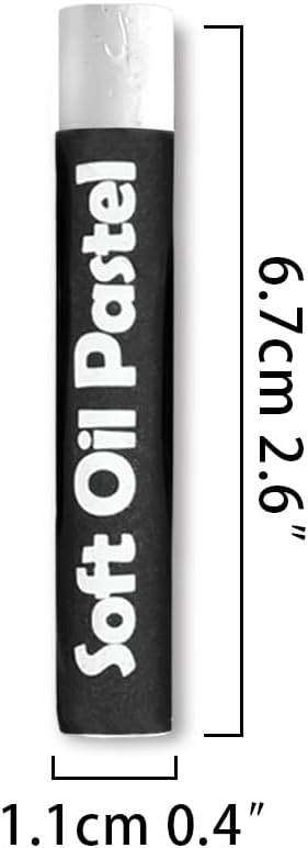 qianshan Soft Oil Pastels Set of 12 Single Colors,Non Toxic,Soft Texture Vibrant and Creamy Oil Crayons Pastels Art Supplies.White