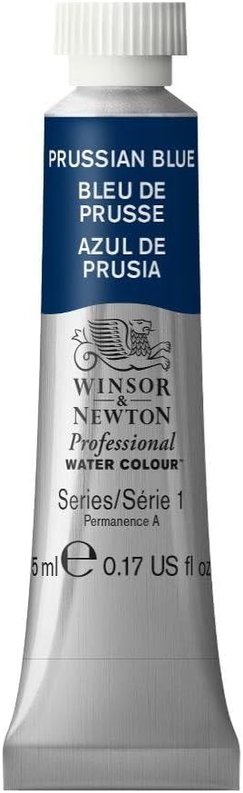 Winsor & Newton Professional Water Colour Paint, 0.17-oz Tube, Prussian Blue