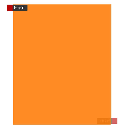 Enoin 12x16 Translucent Orange Acrylic Sheet - Cut to Size Plexiglass Sheets 1/8 inch Thick, Colored Plastic Board Panel for Art Craft, DIY, Painting