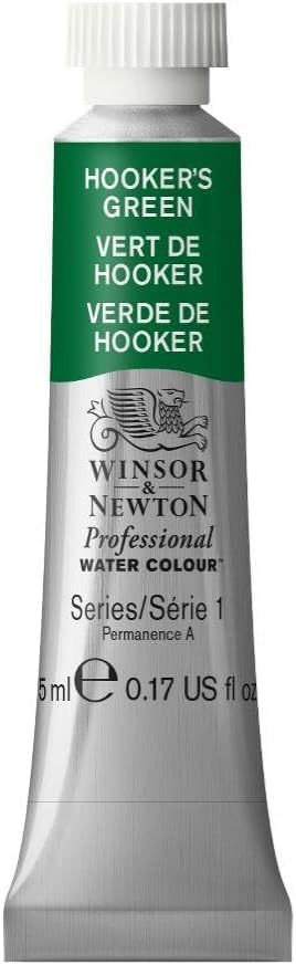 Winsor & Newton Professional Watercolor, 5ml (0.17-oz) Tube, Hooker's Green