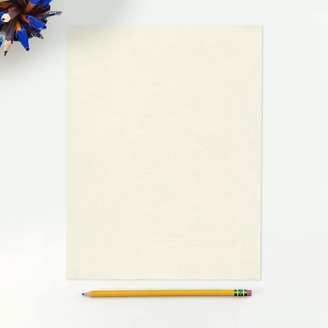 LUXPaper 8.5" x 11" Paper | Letter Size | Natural Linen | 80lb. Text | 1,000 Qty