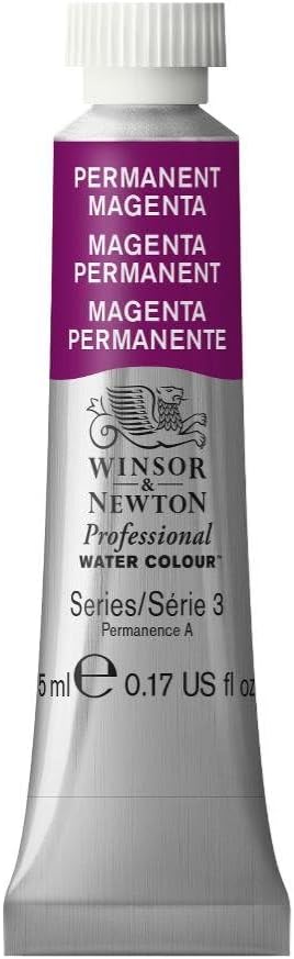 Winsor & Newton Professional Watercolor, 5ml (0.17-oz) Tube, Permanent Magenta