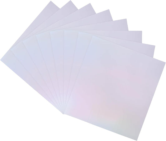 MECCANIXITY 50 Pack Toner Reactive Foil ,Deco Foil Transfer Sheets 8.5"x11" A4 Hot Foil Paper for Laser Printer Scrapbooking Heat Transfer DIY Craft,Laser Silver