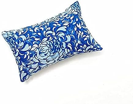 Emery Pincushion for Sewing - Filled with Abrasive Emery Sand - Handmade in USA (Blue Floral 2)
