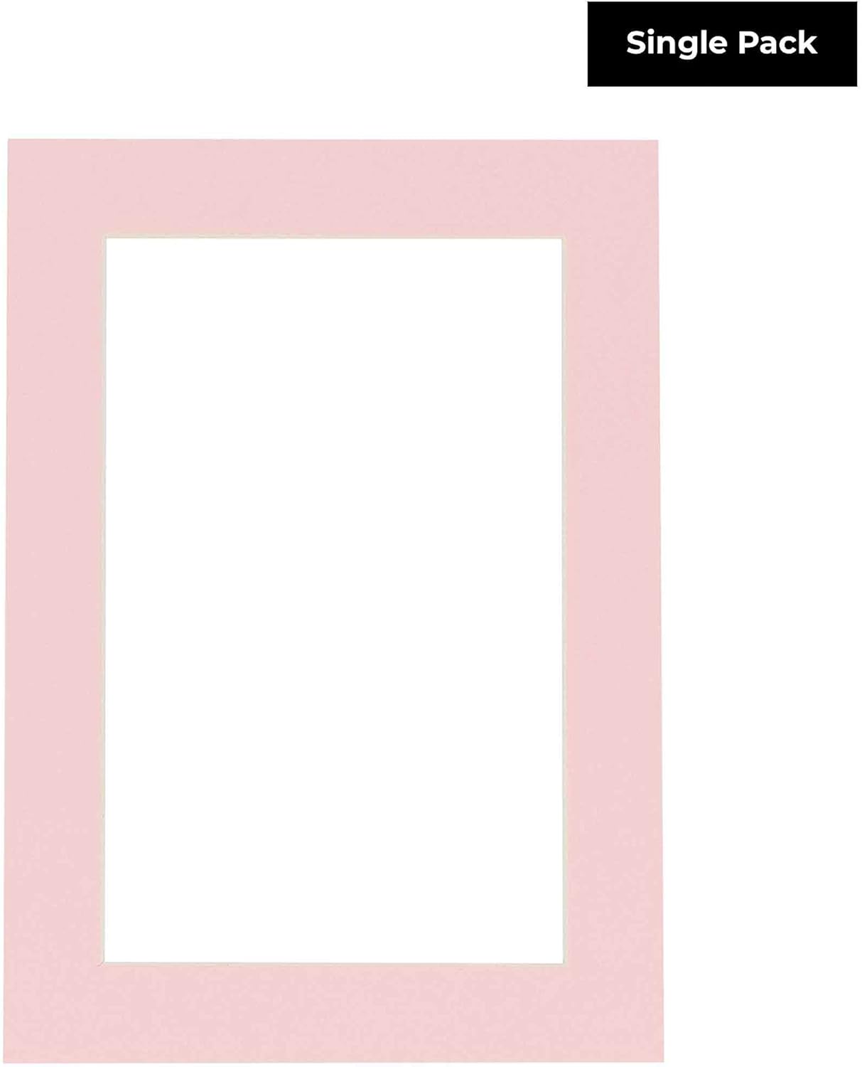 8x10 Mat Bevel Cut for 5x8 Photos - Acid Free Soft Pink Precut Matboard - For Pictures, Photos, Framing - 4-ply Thickness