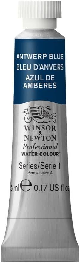 Winsor & Newton Professional Water Colour Paint, 0.17-oz Tube, Antwerp Blue