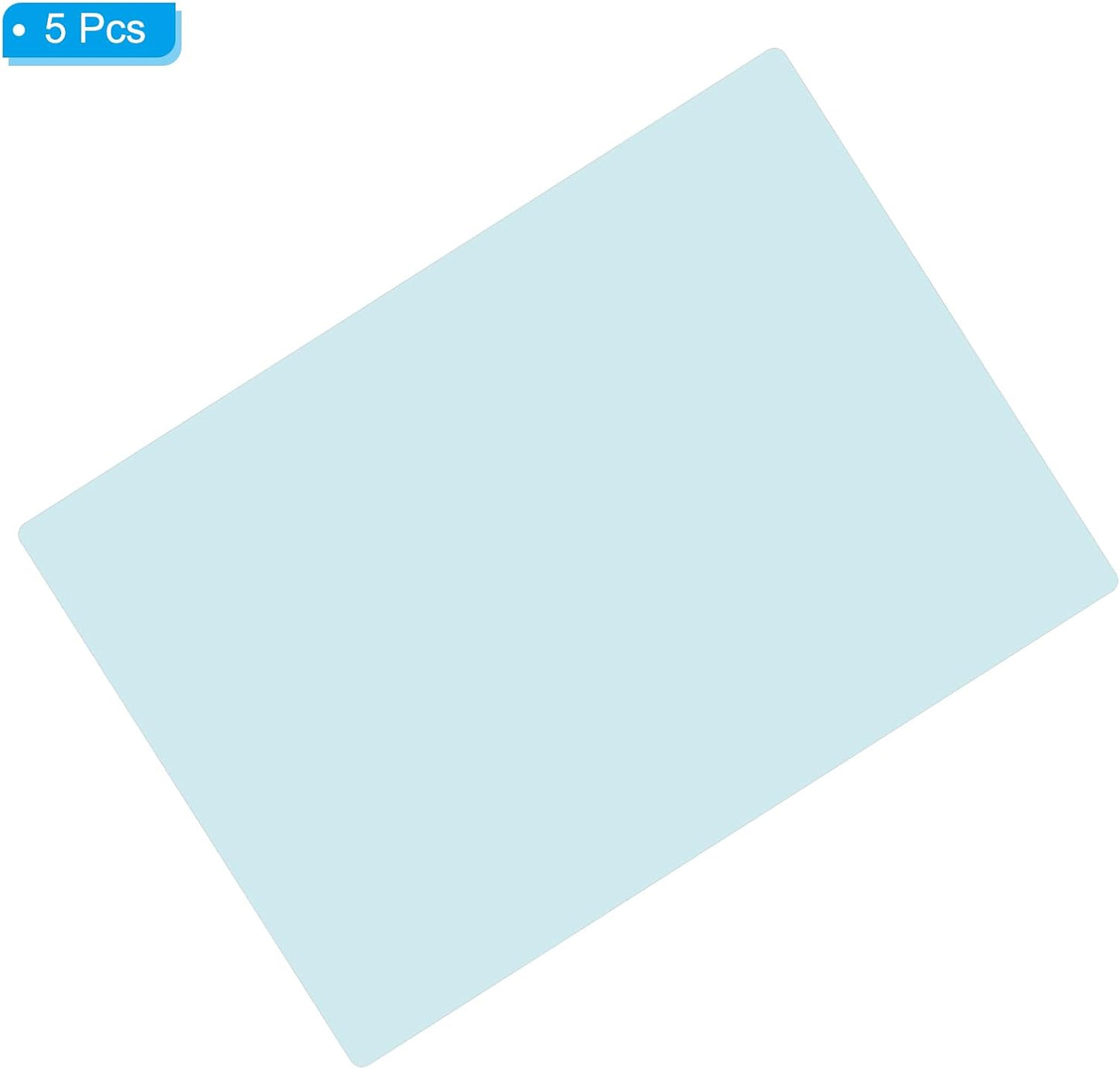 PATIKIL A4 Size Guided Reading Sheet, 5pcs Correction Lighting Gel Filter Colored Overlay Transparent Color Film for Classroom Photo Studio, Light Blue