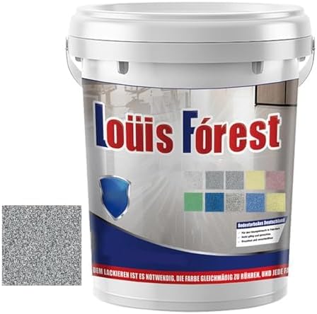 Louis Forest Epoxy Floor Paint, High-Gloss Marble Effect Epoxy Floor Coating (Light Gray,1pcs)